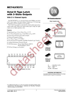 MC74LVX573MG datasheet  